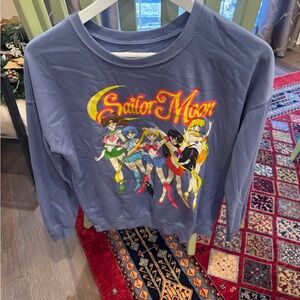 Sailor Moon Women's Graphic Sweatshirt - Blue